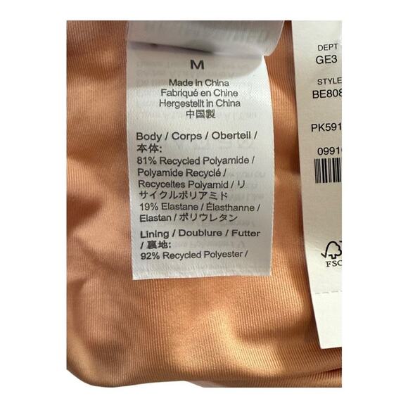 NEW J. Crew Women’s Medium Pink Ribbed high-rise cheeky bikini bottom NWT - Picture 5 of 5